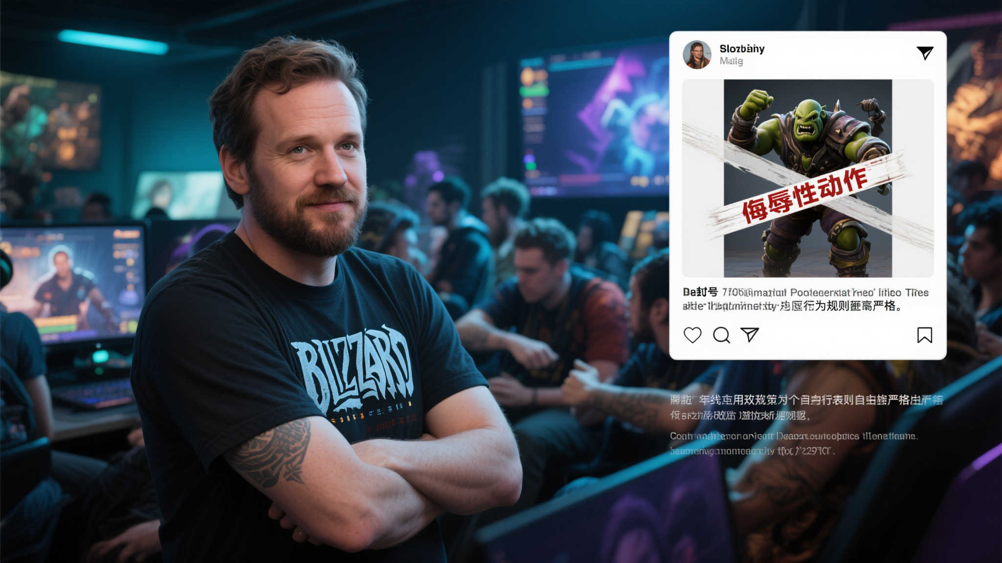前暴雪员工为被禁玩家发声，支持争议动作